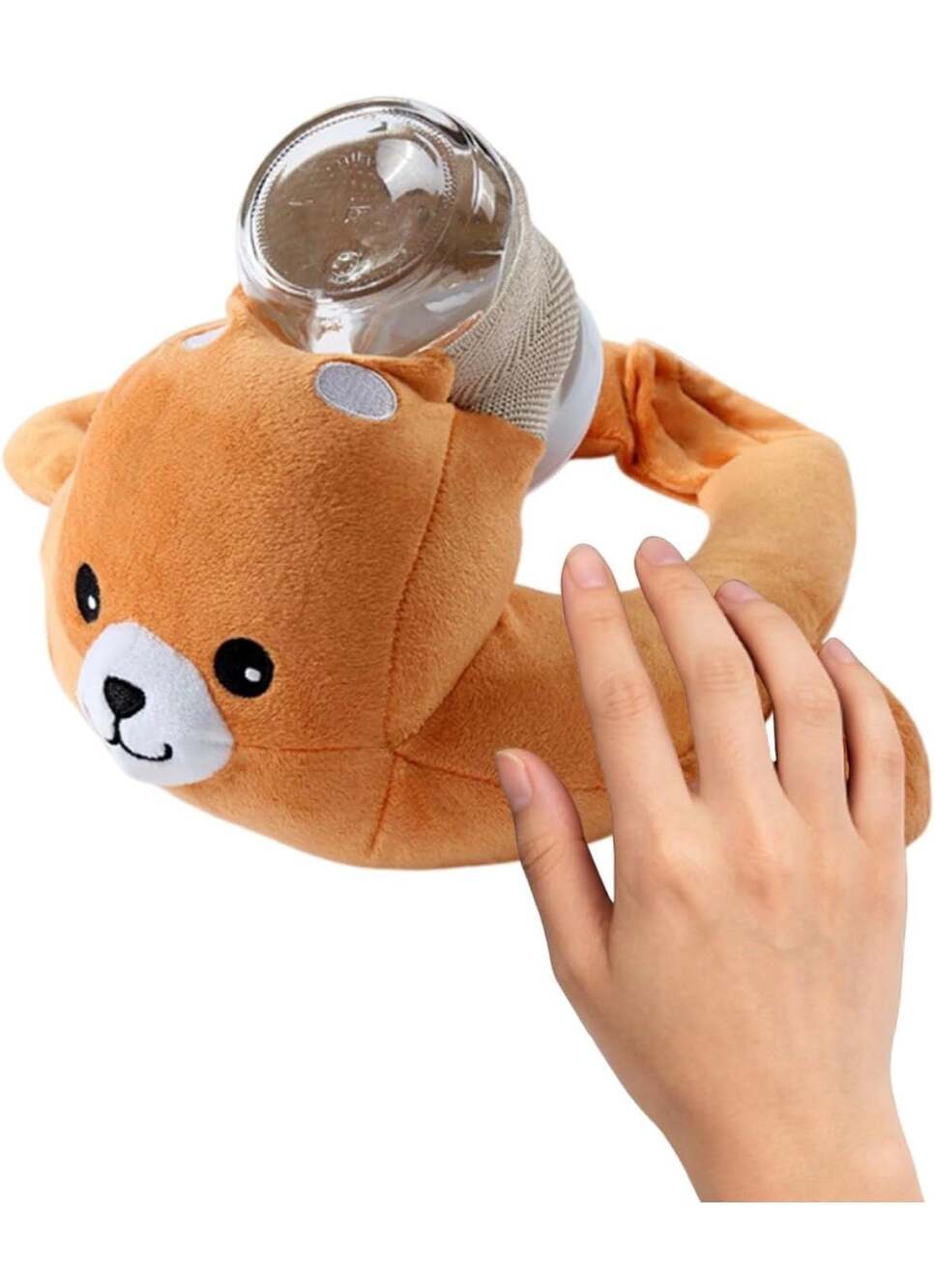 Baby Self Feeding Pillow Bear Shaped Bottle Holder Cushion